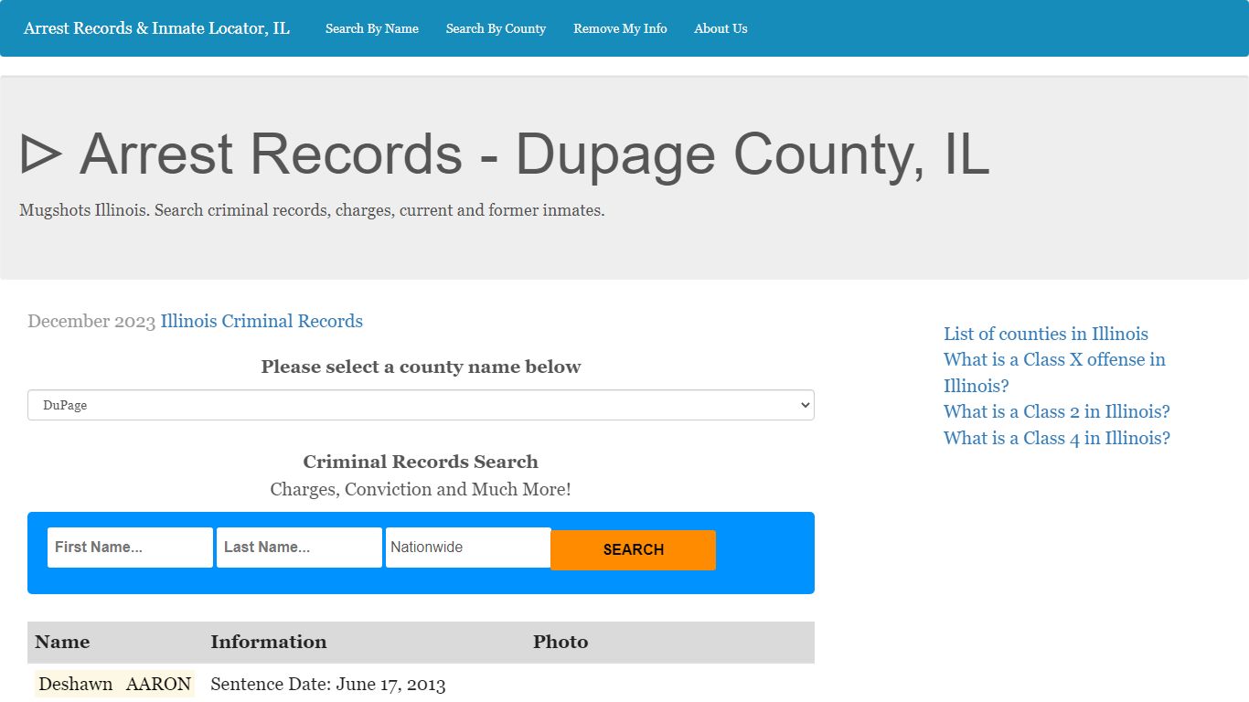 ᐅ Arrest Records - Dupage County, IL