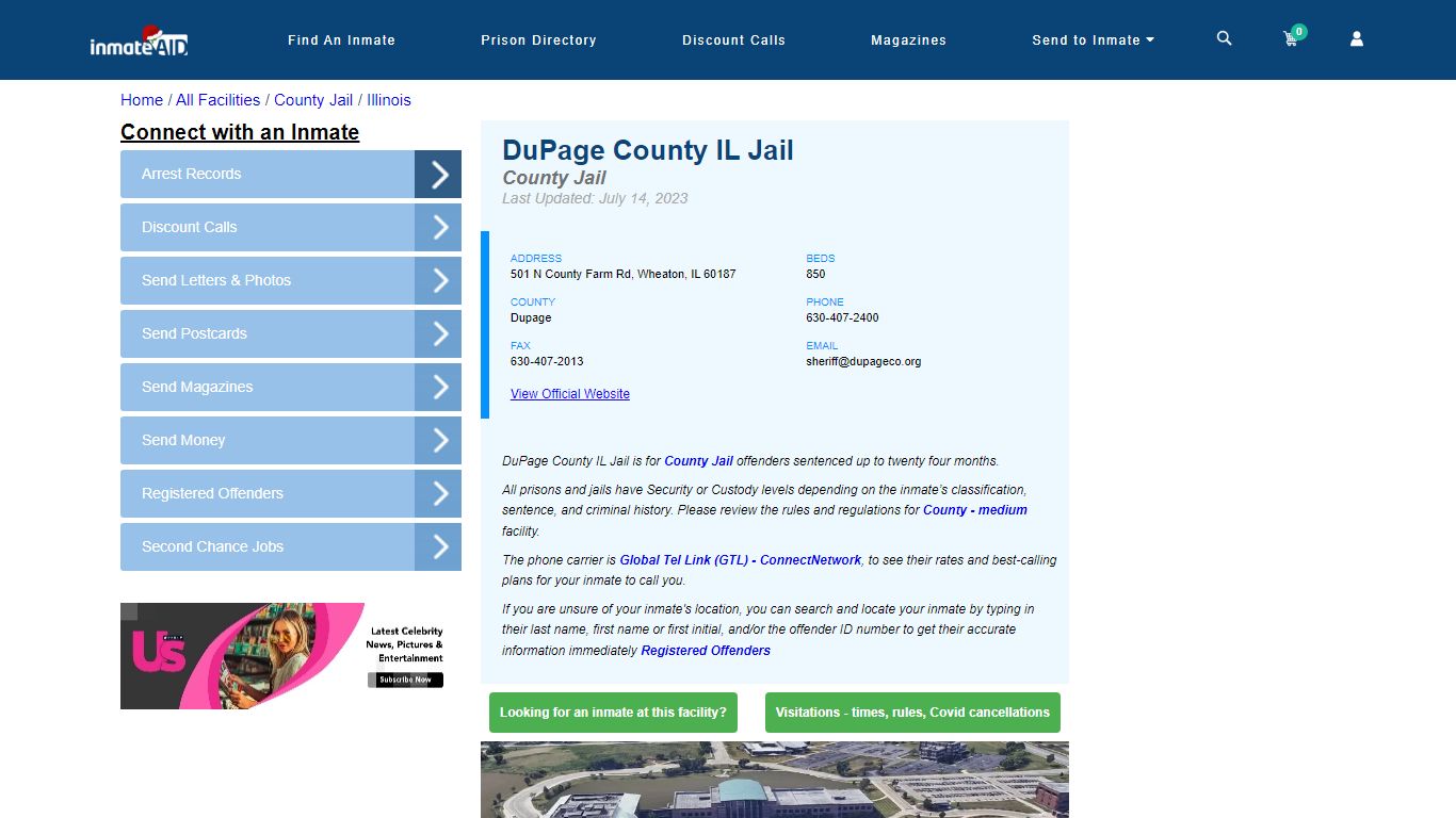 DuPage County IL Jail - Inmate Locator - Wheaton, IL